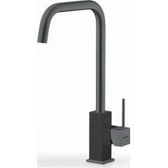 Pyramis Adelita PVD Μπαταρία Κουζίνας Πάγκου Gun Metal & Pearl Black 090928201 